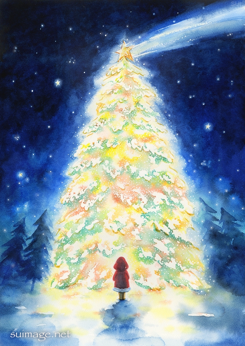 流れ星のクリスマスツリー The Shooting star on christmas tree