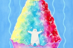 白クマと虹のかき氷 TheWhite bear & Rainbow shaved ice