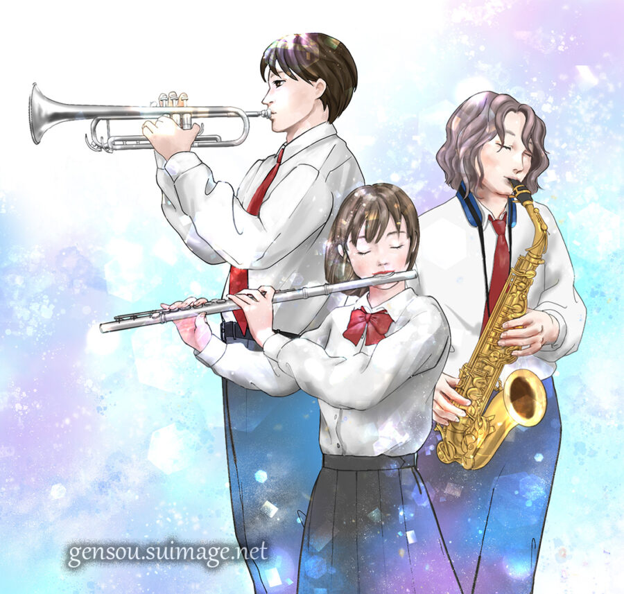 塵と亜夜の連弾イラスト２